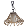 Vintage rattan and bamboo pendant – Louis Sognot style (1960s)