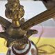 Antique lamp in enamelled porcelain and bronze