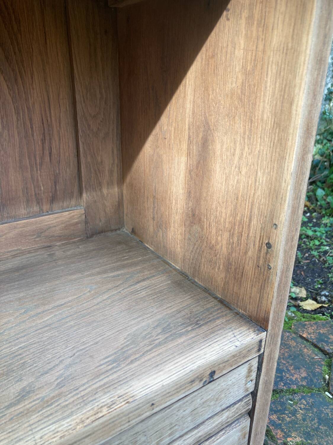 Antique furniture - solid oak shelf