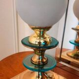 Lampe vintage laiton et plexi 1980