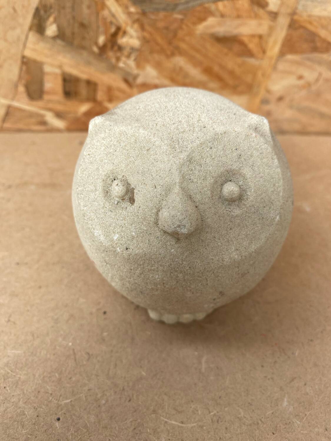 Antique paperweight sculpture owl stone art stone vintage