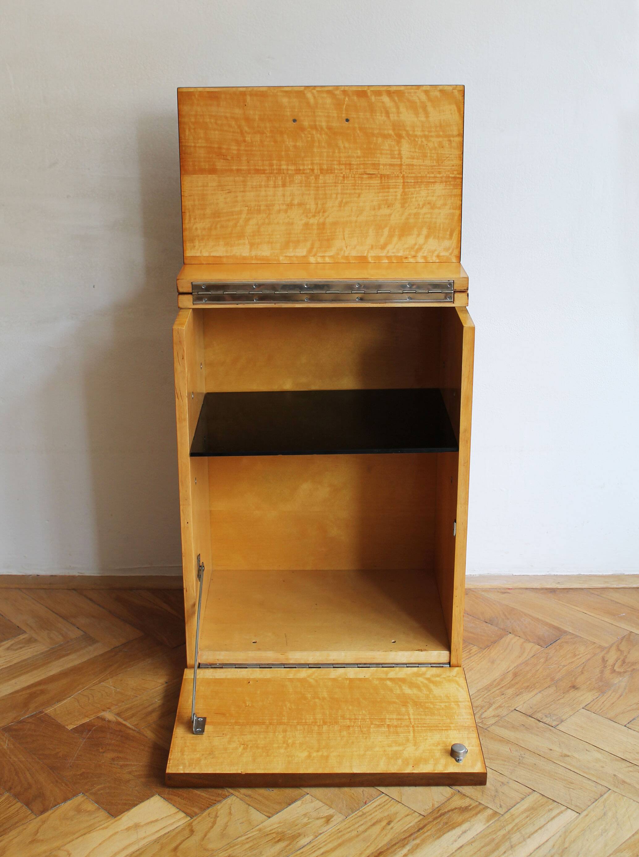 1960s Minimalist Drinks Cabinet with Top and Front Opening