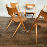 Series of stackable chairs Hiller sleek design Scandinavian look