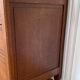 Commode de toilette ancienne, marbre blanc et miroir biseauté