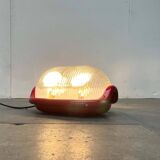 Red Walnut Floor Lamp Model by Achille Castiglioni for Flos, 1970s Mid-Century Modern Italy