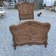 Lit style Louis XV en noyer (1 personne)