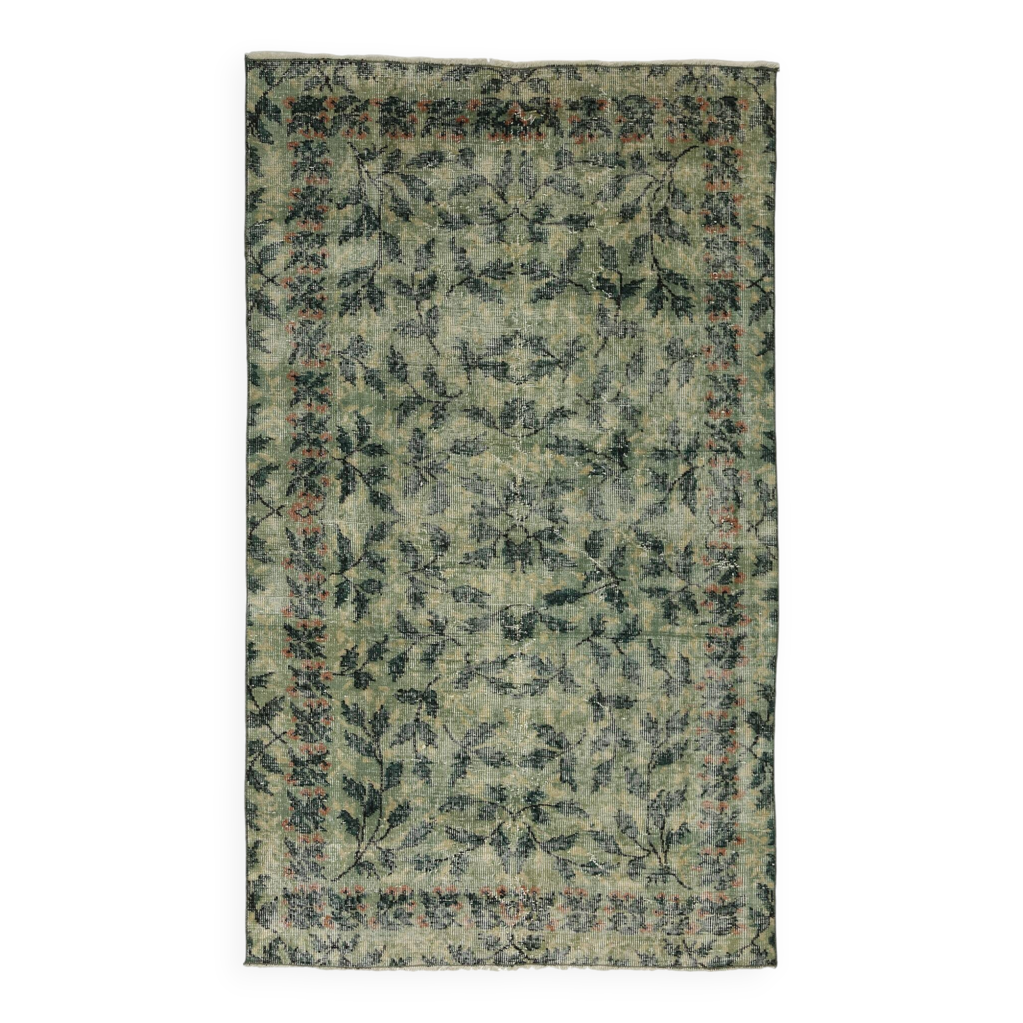 Turkish Anatolian Handmade Vintage Area Rug 200 cm x 118 cm