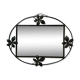 Miroir ancien Art Déco fer forgé martelé décor vegétal