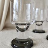 8 Scandinavian Drinking Glasses in Crystal 1970s