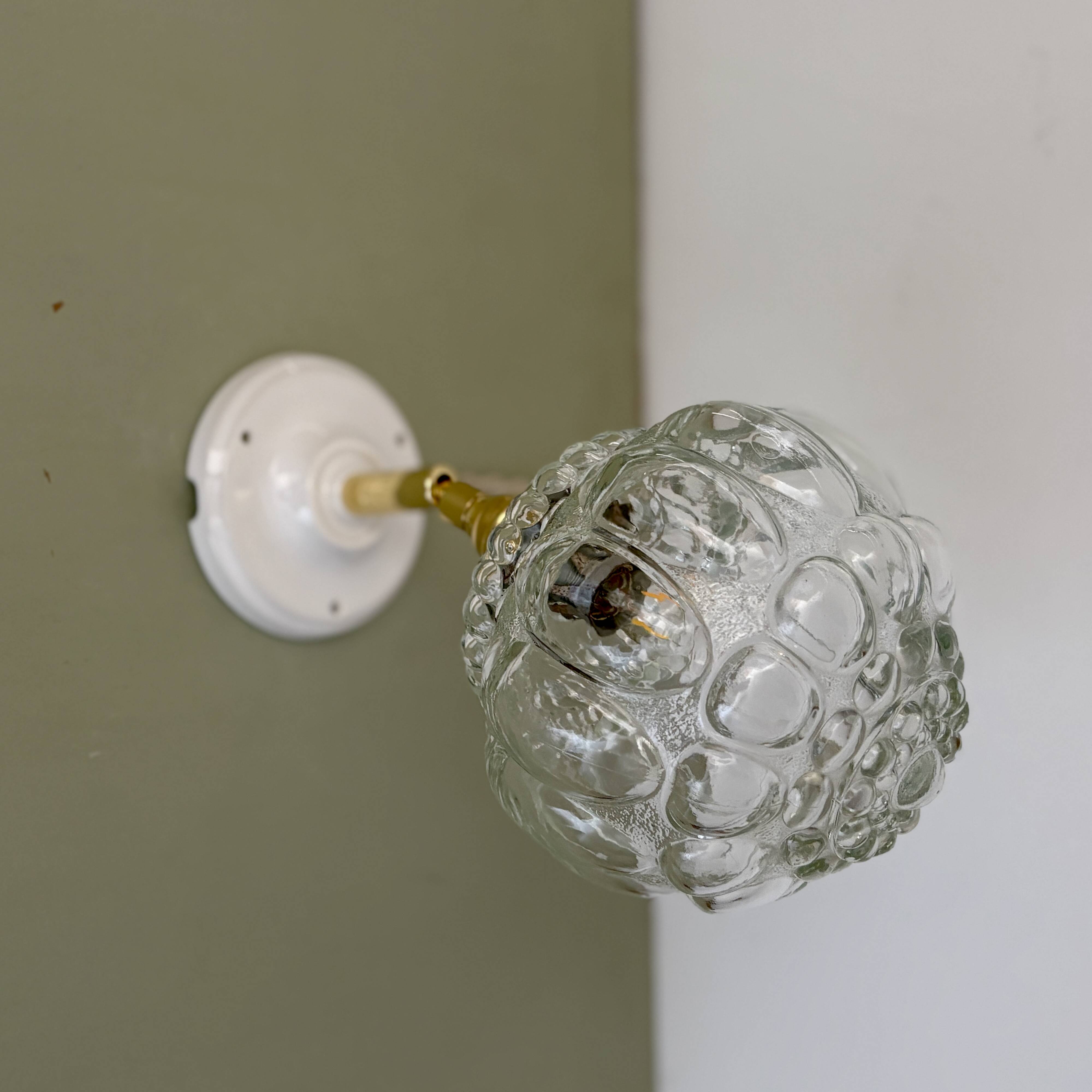 Vintage glass globe wall light
