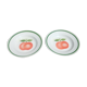 Two hollow plates Moulin des Loups apple decor
