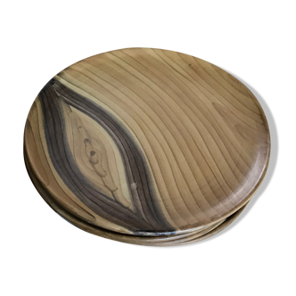Vallauris imitation faux bois ceramic tableware service signed Grandjean-Jourdan