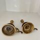 Pair of gilded brass candlesticks