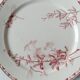 Lot of 2 Antique Plates Sarreguemines Model Carmen Red (Li)
