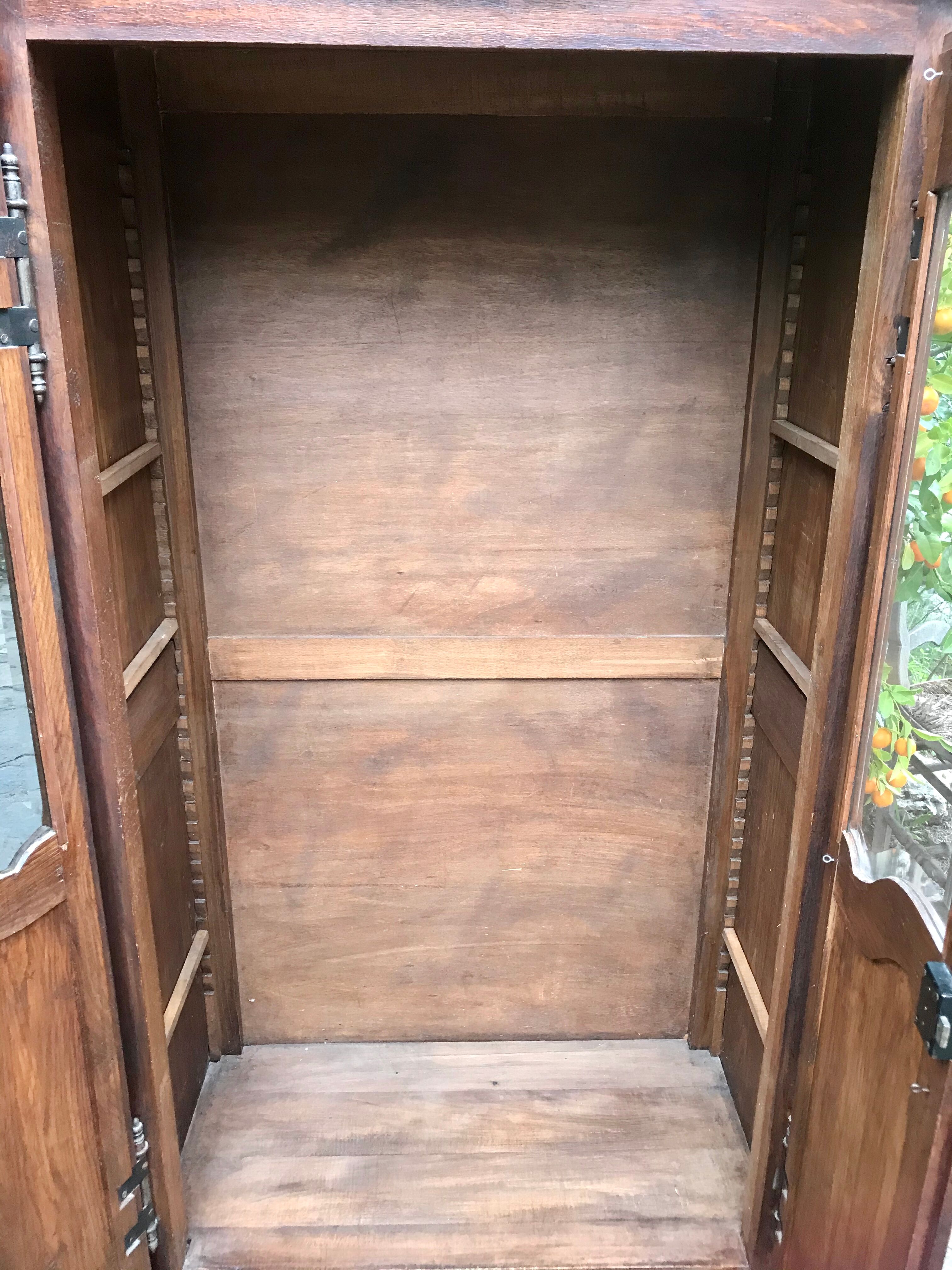 Old semi-glazed wardrobe
