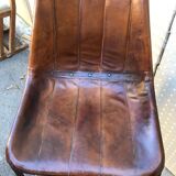 Set of 4 leather seating stools 1970