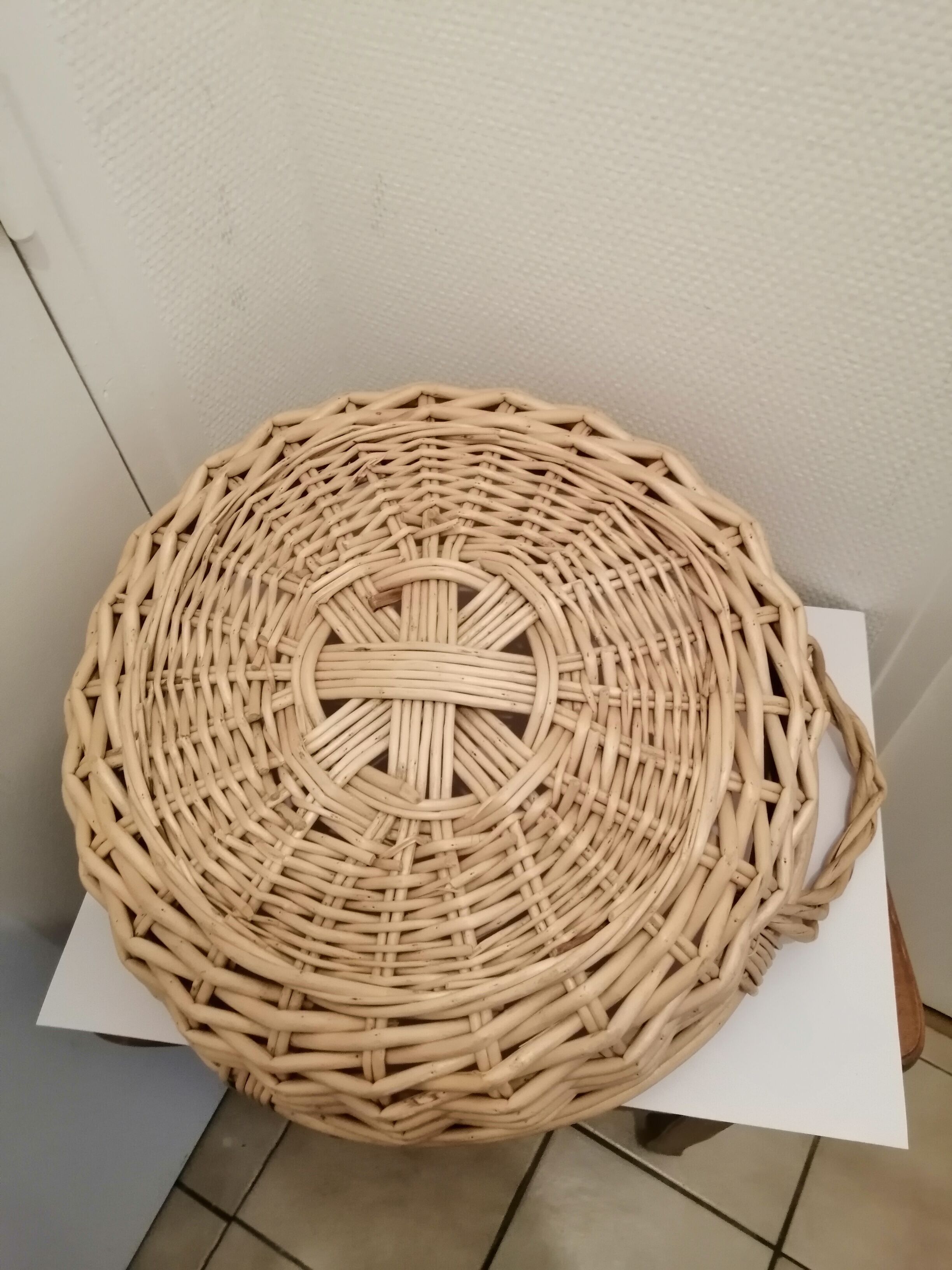 Rattan and wicker basket