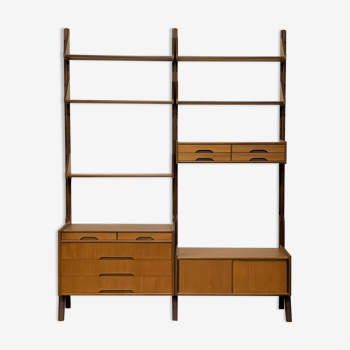 Modular shelf, 2 segments, audio, Norway 1950s/60s, mid-century modern, vintage