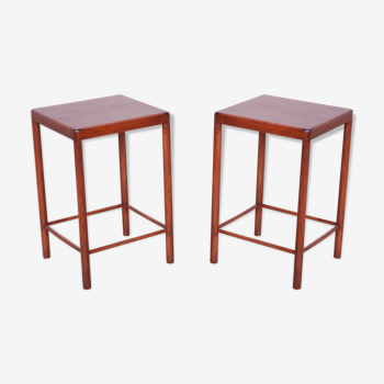 Danish beech side tables from Fritz Hansen, 1960s, set of 2