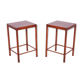 Danish beech side tables from Fritz Hansen, 1960s, set of 2