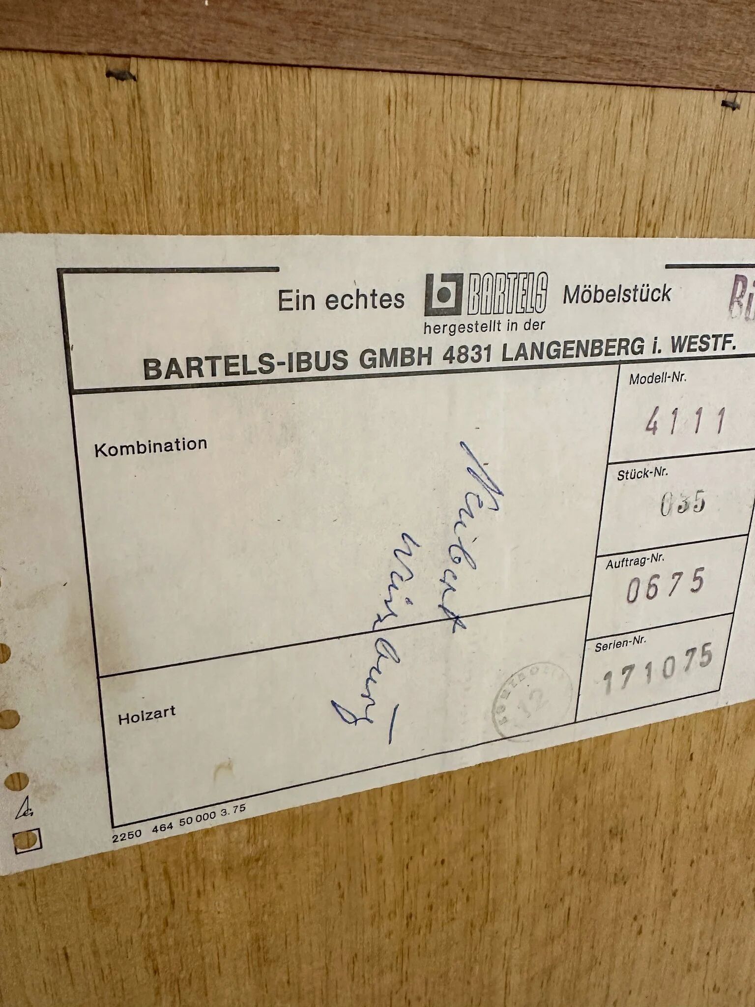 1960s Vintage Minimalistic Teak Sideboard by Bartels