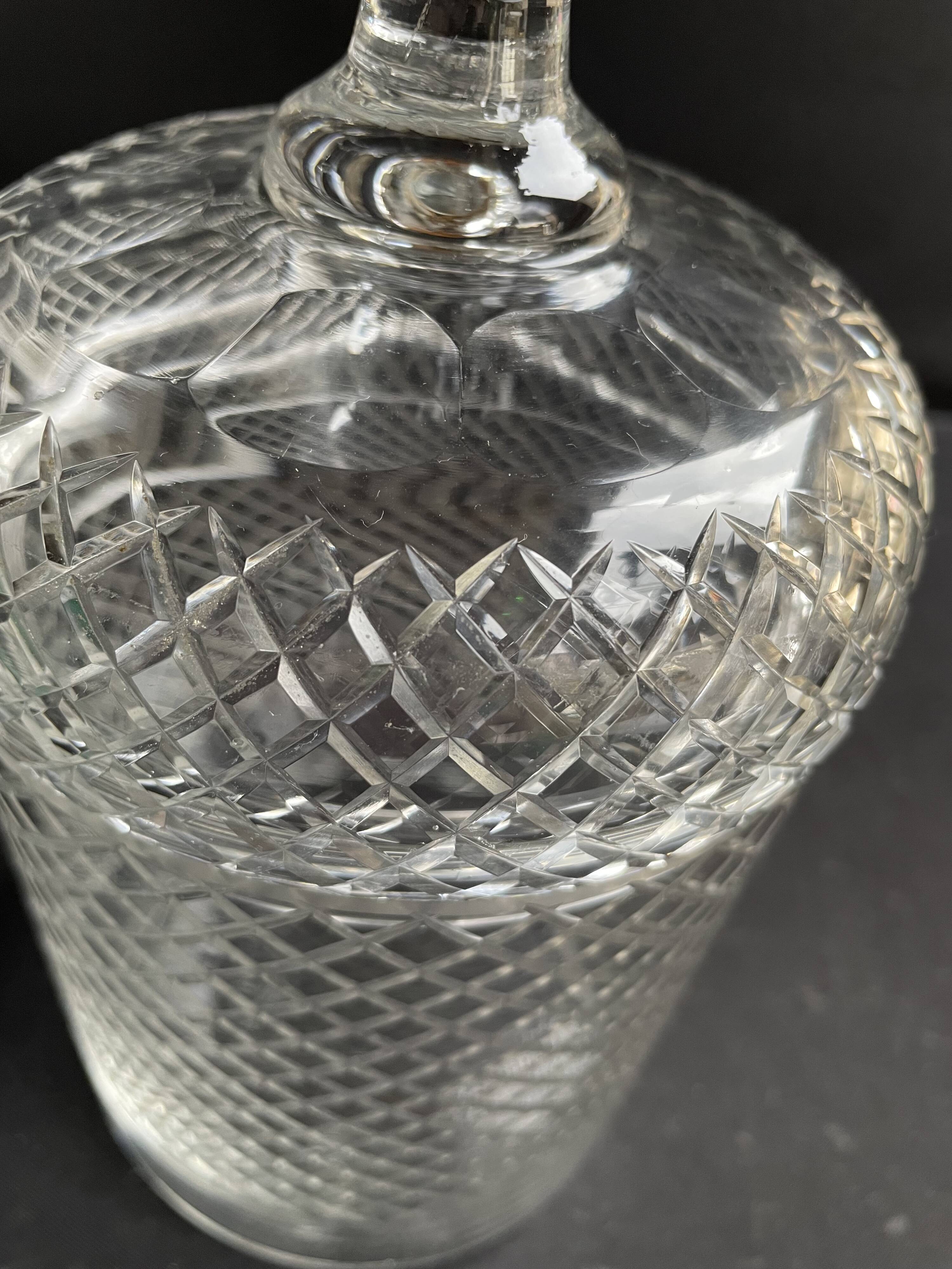 Cut crystal covered pot attributed to Saint Louis