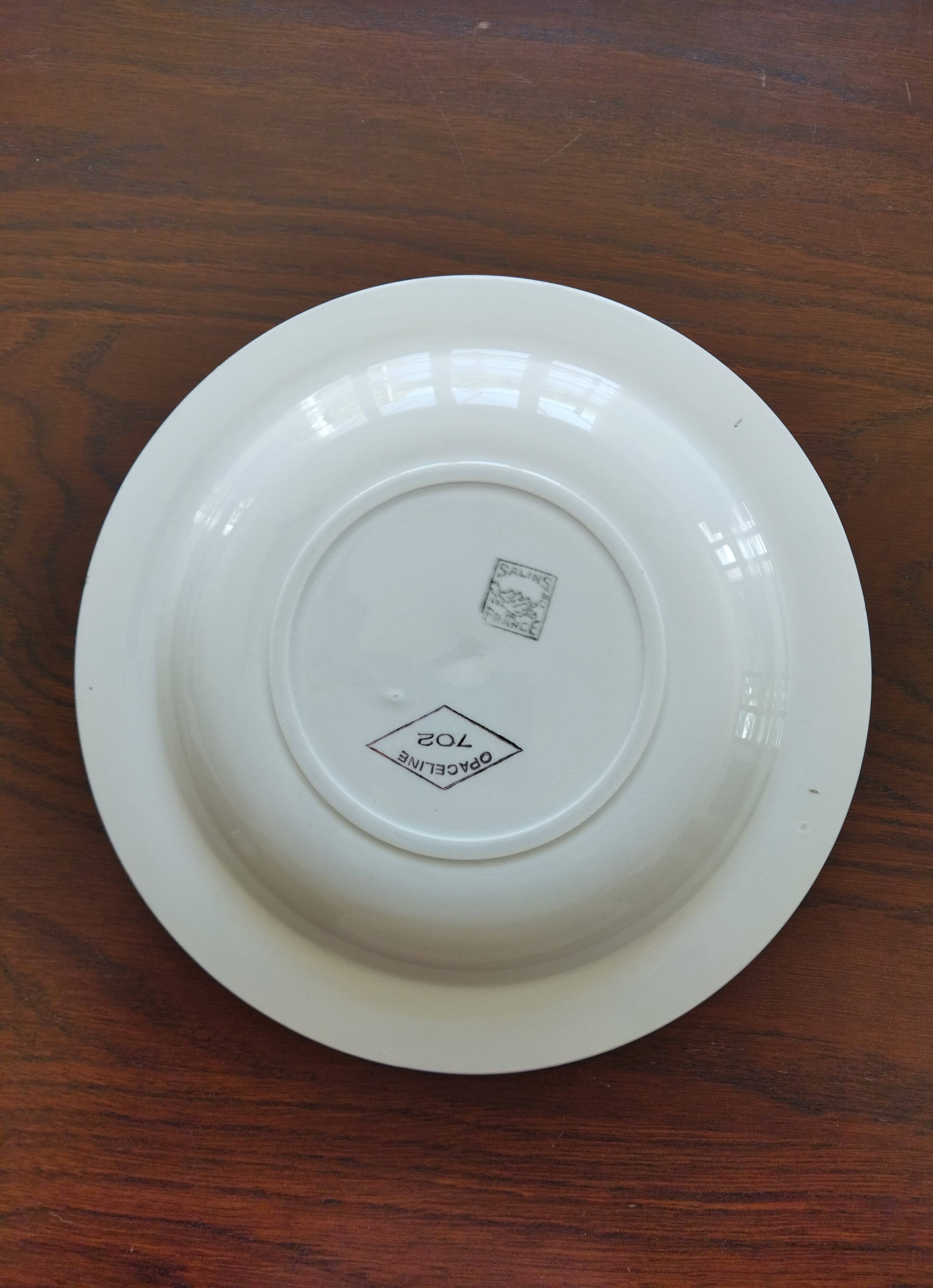 8 semi-deep plates Salins Opaceline 702