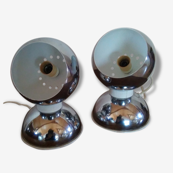 Pair of Eye-Ball, by Gioffredo Reggiani, 1960s lamps