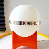 Space age tafellamp met oranje voet vierkant, kunststof, jaren 1960