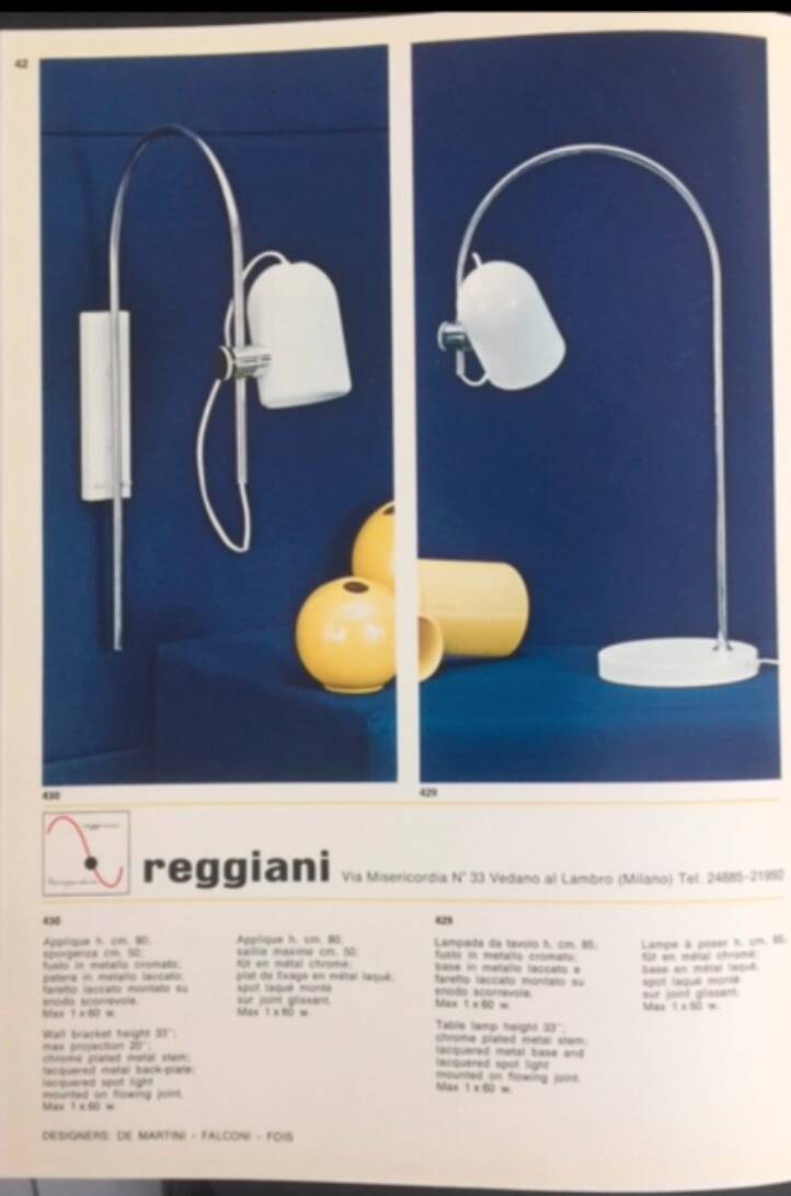 Goffredo Reggiani arch lamp 1974