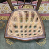 4 tanned bistro chairs