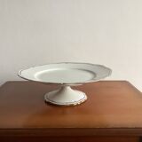 Dish on porcelain pedestal E. BOURGEOIS