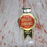 Vase en verre signé VB Opaline Florence Italie
