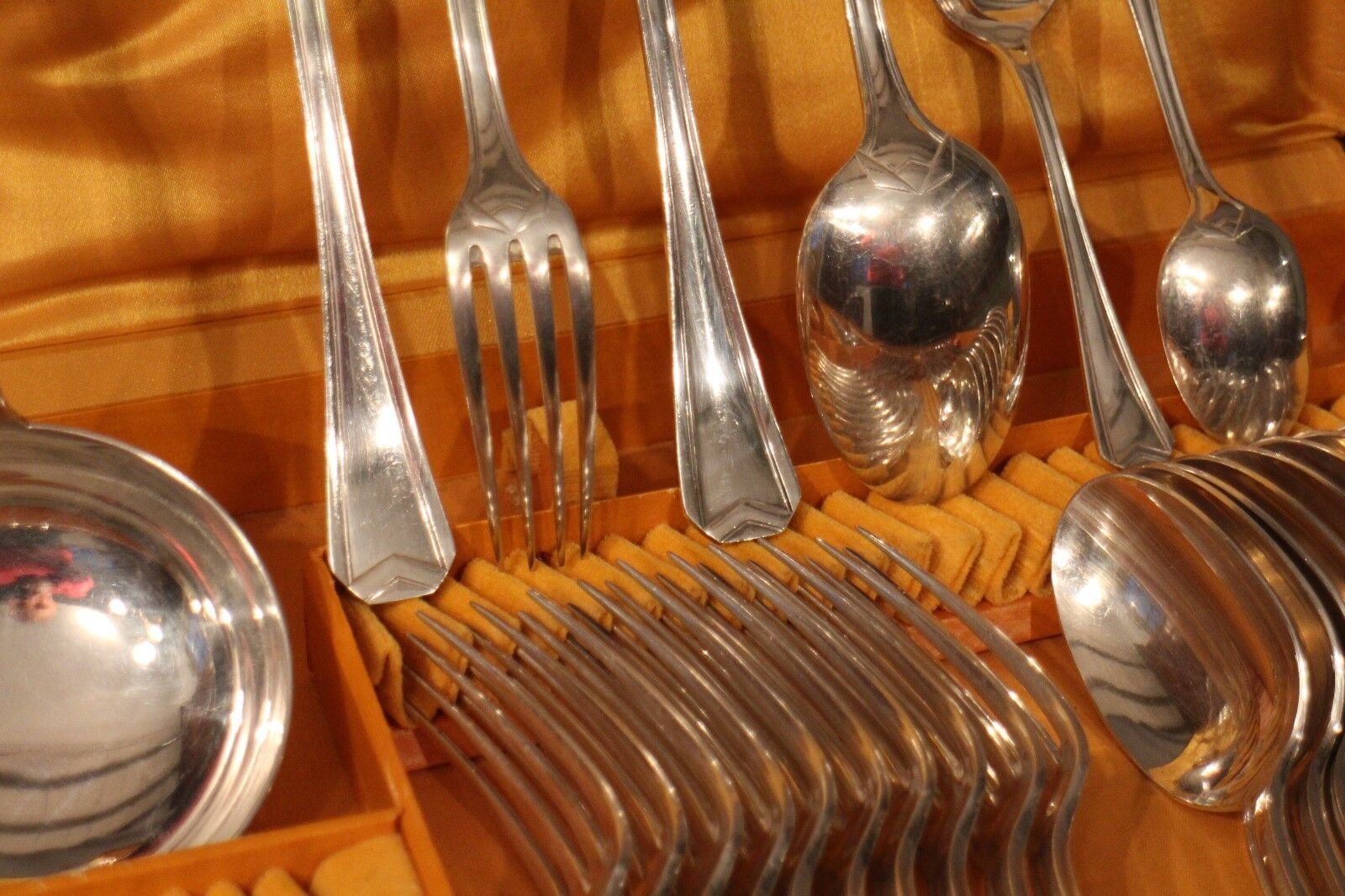 Cutlery, small spoons forks ladle silver metal CHRISTOFLE