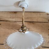 Gooseneck and opaline wall lamp