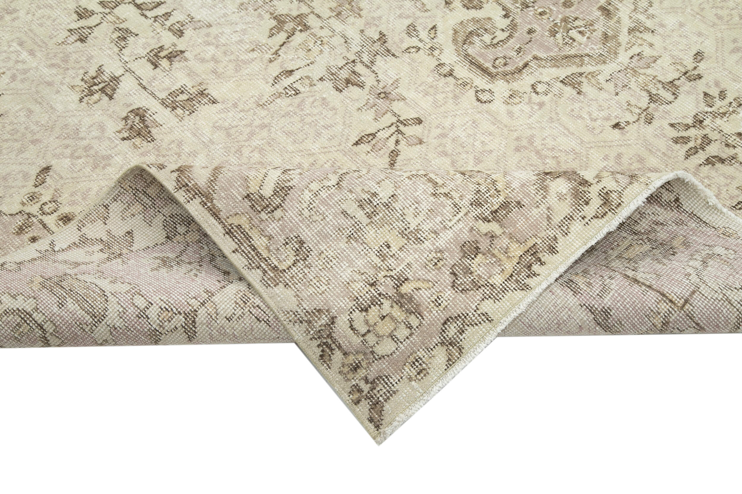 Hand-Knotted Unique Turkish Beige Rug 206 cm x 314 cm