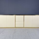Beige lacquered credenza, 1970s