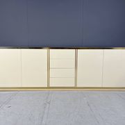 Beige lacquered credenza, 1970s