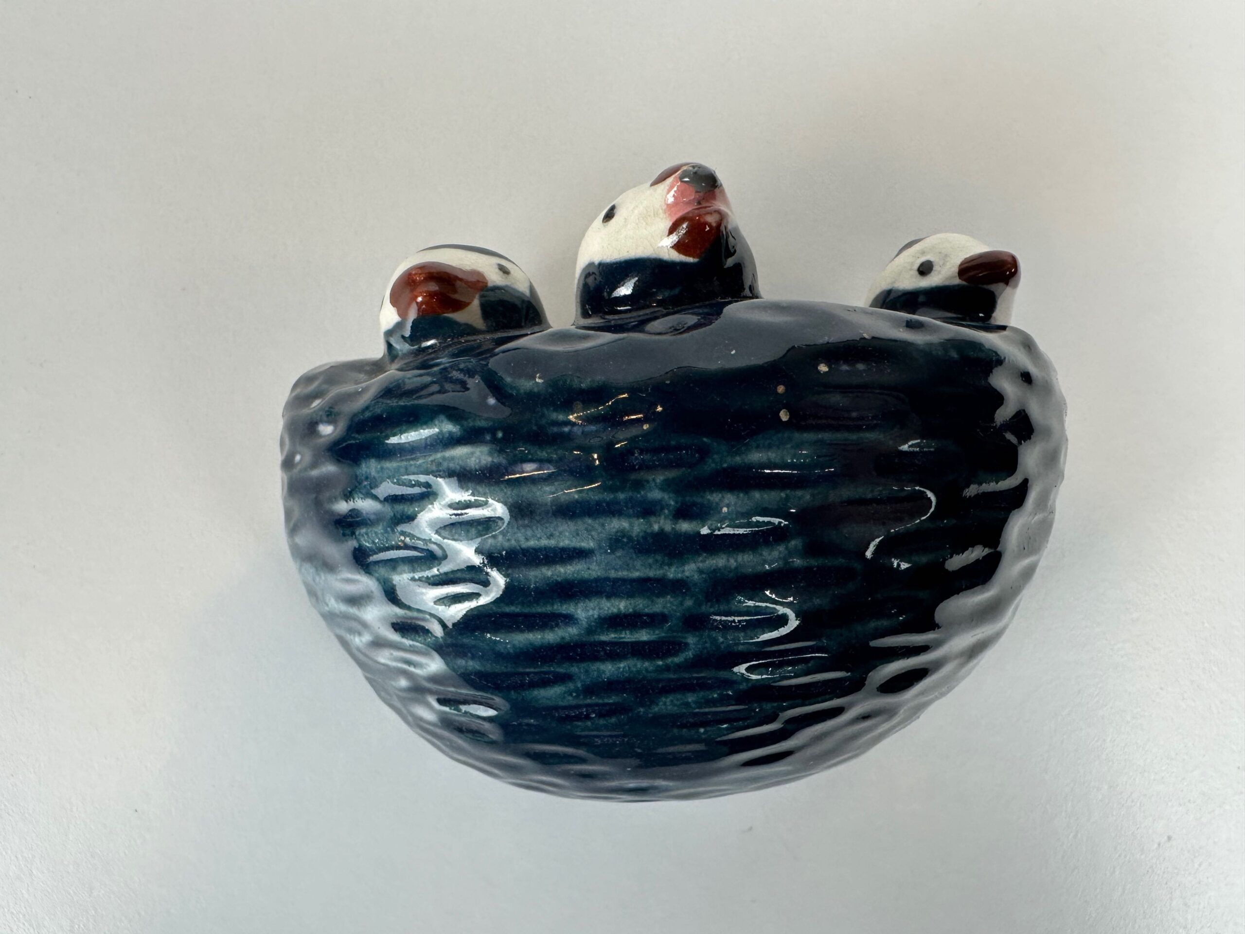 5x Original mid-century wall swallows and their nests (2x) – W. Germany