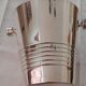 Silver metal champagne bucket - art deco style