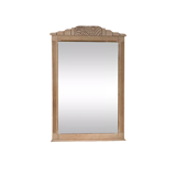 Art Deco mirror bevelled raw oak 1930