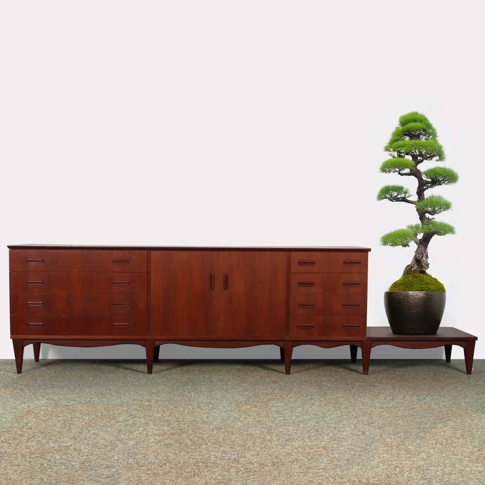 Large vintage wooden sideboard from the 1960s