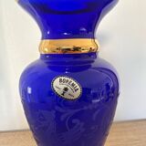 Bohemia blue crystal vase