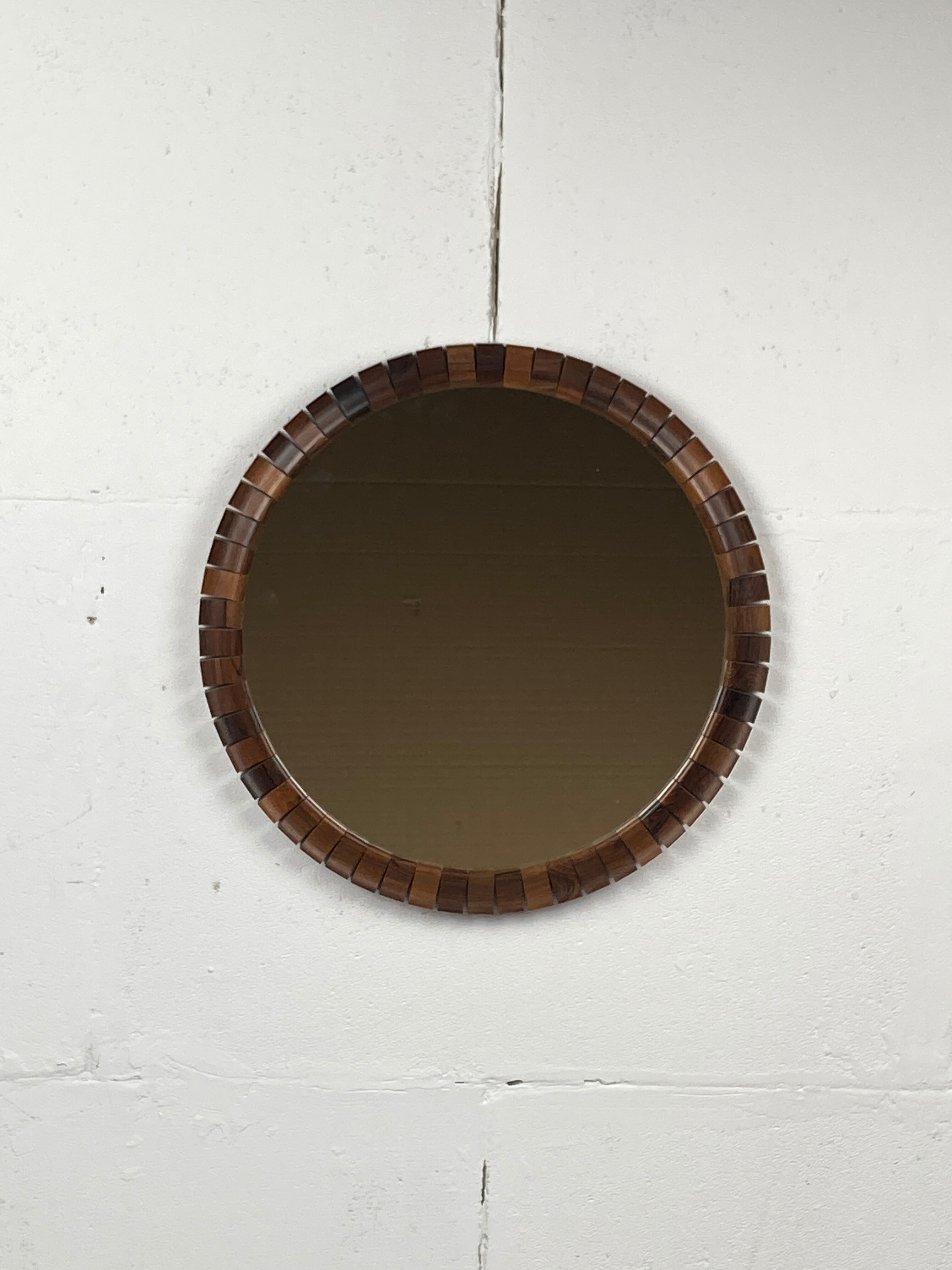 Mid-Century Danish Teak & Rosewood Mirror, 1960s