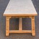 Table à manger de ferme bretonne extensible rénovée en chêne 19ème 200-290c