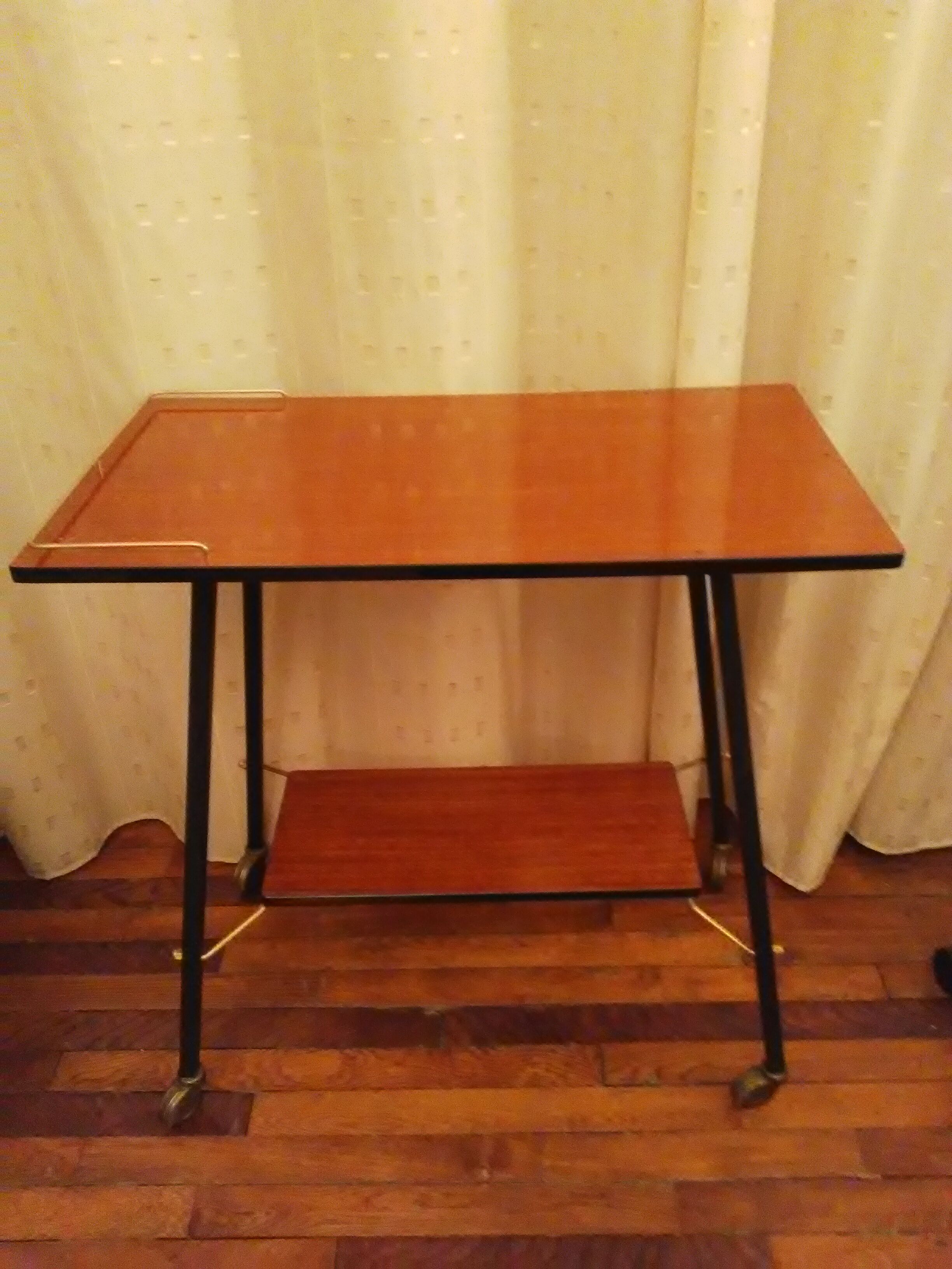 Vintage TV table with casters