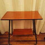Vintage TV table with casters