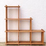 Regain mountain style pine wood shelf bookcase