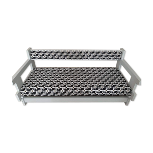 Banquette bois et tissu