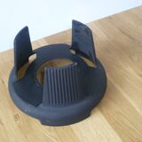 Enamelled cast iron fondue set with cast iron handle - Volcanic color